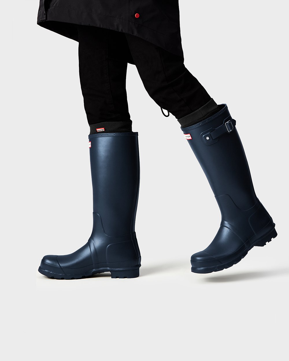 Mens Tall Rain Boots - Hunter Original (65XJZNYHA) - Navy